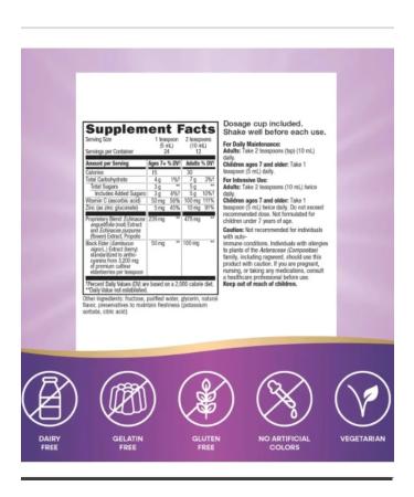 Nature's Way Alive! Nature's Way Sambucus Immune Buzin Echinacea 120 ml - Buy Online on GoSupps.com