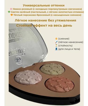 sansaf Palette Highlighter No. 4 3 Shades - Buy Online on GoSupps.com