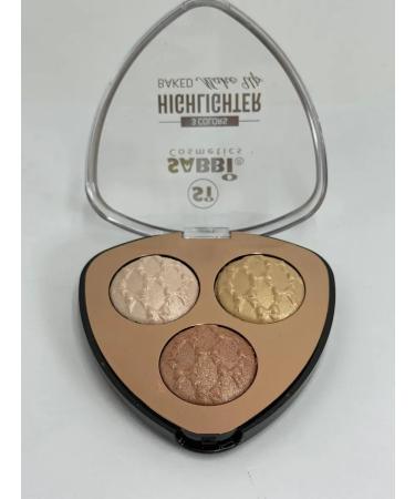 sansaf Palette Highlighter No. 2 3 Shades - Buy Online on GoSupps.com