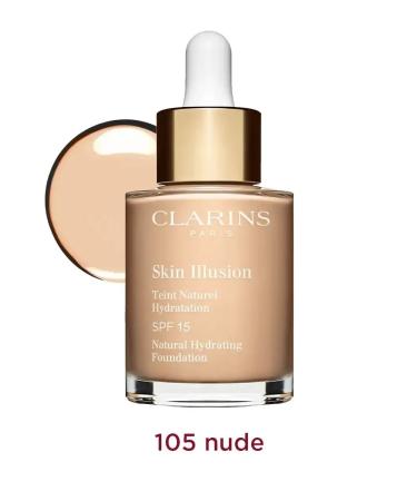 Clarins tone 105n moisturizing tonal cream Skin Illusion SPF 15