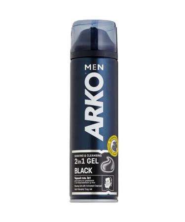 ARKO MEN Gel 2B1 for shaving and washing Black with coal 2x200ml - Buy Online on GoSupps.com