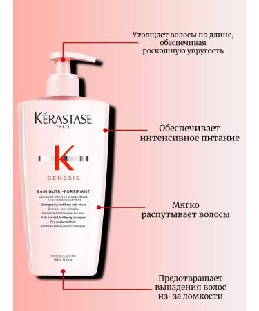 Kerastase Krasastas Genesis Nutri-Fortifant Shampoo 500 ml - Buy Online on GoSupps.com