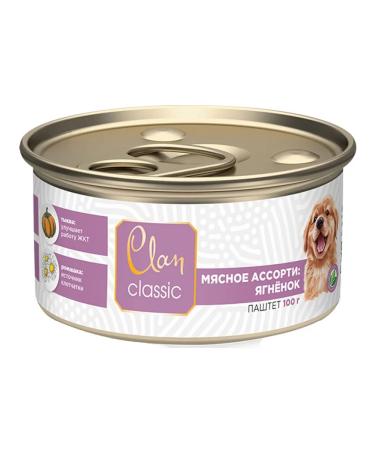 CLAN Wet Classic food for puppies lambs 100 g 6 pcs