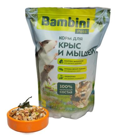 Bambini Pets Dry food for rats of mice 800 g 2 pcs - Buy Online on GoSupps.com