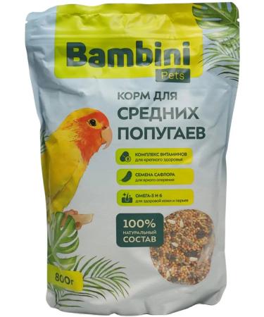 Bambini Pets Dry food for medium parrots 800 g 2 pcs - Buy Online on GoSupps.com