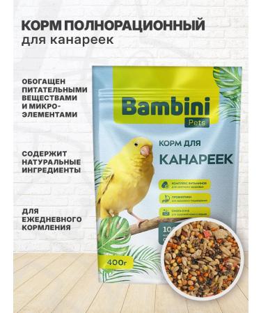 Bambini Pets Dry food for canaries 400 g - Buy Online on GoSupps.com