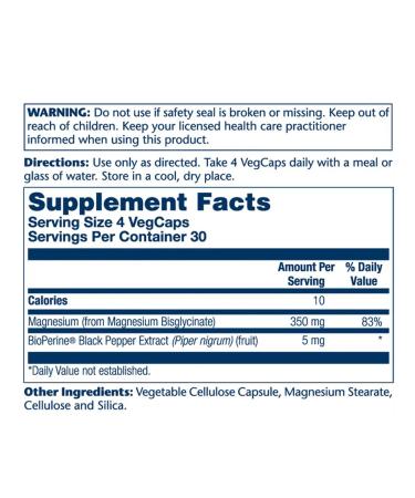 Solaray Magnesium Glycinate 350MG 120 capsules - Buy Online on GoSupps.com