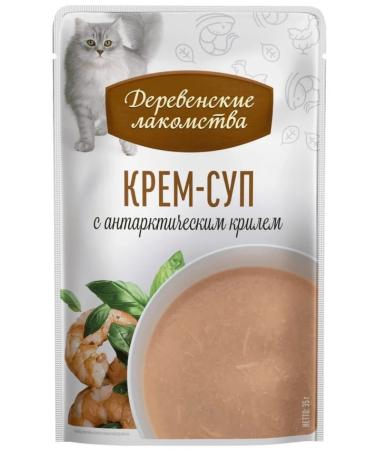 Country delicacies Cream-SUP with Antarctic krille for cats 4*35 grams - Buy Online on GoSupps.com