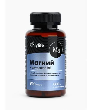 Onlylife Diet magnesium citrate + b6 vitamins in capsules 600 mg 90 pcs - Buy Online on GoSupps.com