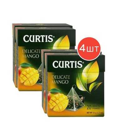 Curtis Green tea Delicate Mango 20 pyramids 4 packages