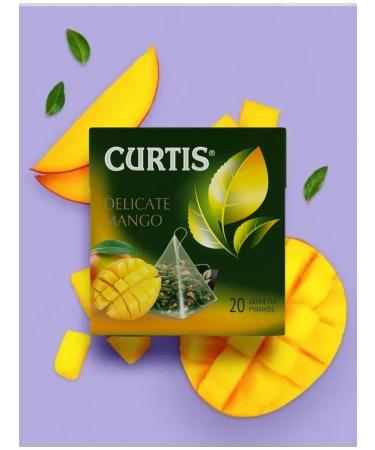 Curtis Green tea Delicate Mango 20 pyramids 4 packages - Buy Online on GoSupps.com