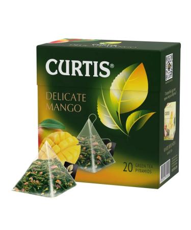 Curtis Green tea Delicate Mango 20 pyramids 4 packages - Buy Online on GoSupps.com