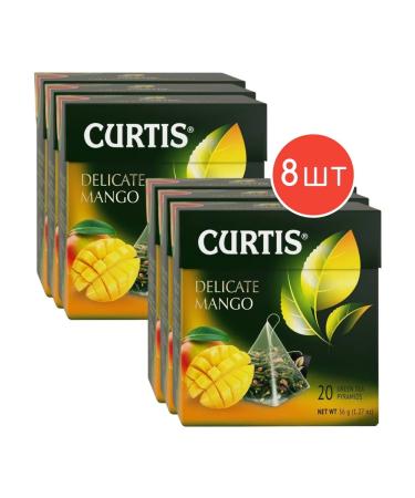 Curtis Green tea Delicate Mango 20 pyramids 8 packs