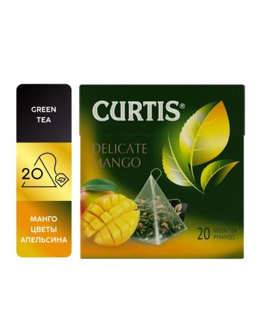 Curtis Green tea Delicate Mango 20 pyramids 8 packs - Buy Online on GoSupps.com