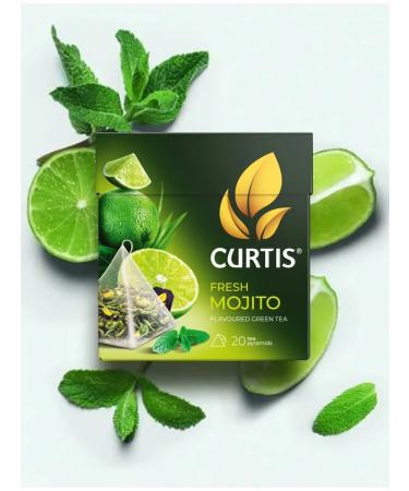 Curtis Green tea Fresh Mojito 20 pyramids 2 packages - Buy Online on GoSupps.com