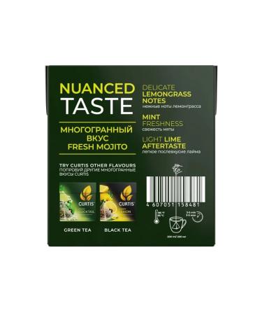 Curtis Green tea Fresh Mojito 20 pyramids 2 packages - Buy Online on GoSupps.com