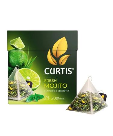 Curtis Green tea Fresh Mojito 20 pyramids 8 packages - Buy Online on GoSupps.com