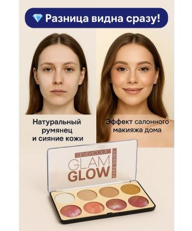 MIS31 Palette Haileiters and blush SevenCool Glam Glow Pure Shiny - Buy Online on GoSupps.com