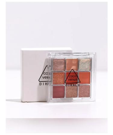 Simaland Bright palette of shadows with glitter for makeup