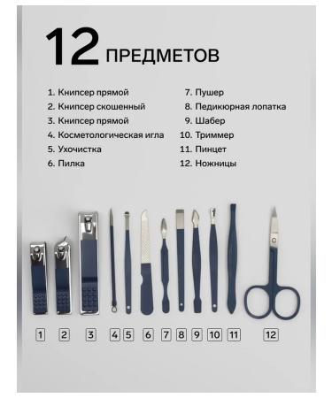 Queen fair Manicure set of 12 items in a case - Buy Online on GoSupps.com