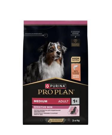 Pro Plan Dry Food for Adult Medium-Breed Dogs with Salmon 3 kg - Buy Online on GoSupps.com