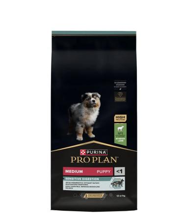 Pro Plan dry food for medium-sized puppies with lamb 12 kg - Buy Online on GoSupps.com