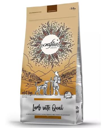 CRAFTIA NATURA Dry food for dogs media and breeds of yagn quail 2kg - Buy Online on GoSupps.com