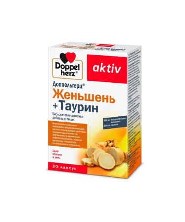 Doppelherz Ginseng + taurin 30 capsules 2 - Buy Online on GoSupps.com