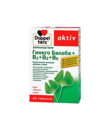Doppelherz Ginko Biloba+B1+B2+B6 30 tablets