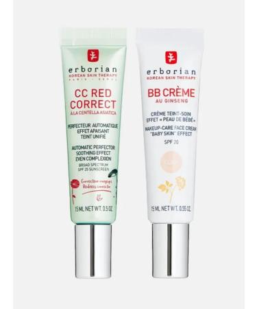 Duet "Perfect Tone" Erborian CC Red Correct & Bb Cream du ...