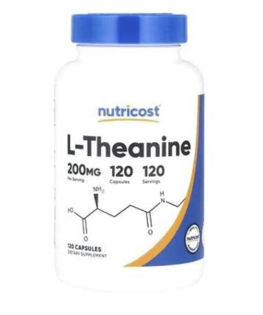 Nutricost L-theanine (l-teanine) 200 mg 120 capsules
