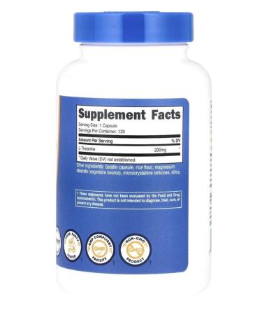 Nutricost L-theanine (l-teanine) 200 mg 120 capsules - Buy Online on GoSupps.com