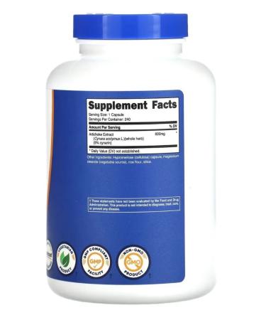 Nutricost Artichoke Extract (Artichoke Extract) 600 mg 240 capsules - Buy Online on GoSupps.com