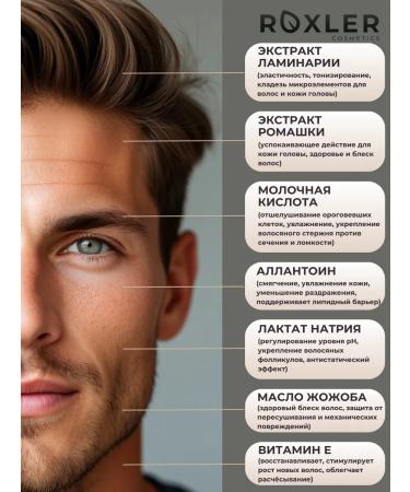 ROXLER Hair shampoo male 300ml - Buy Online on GoSupps.com