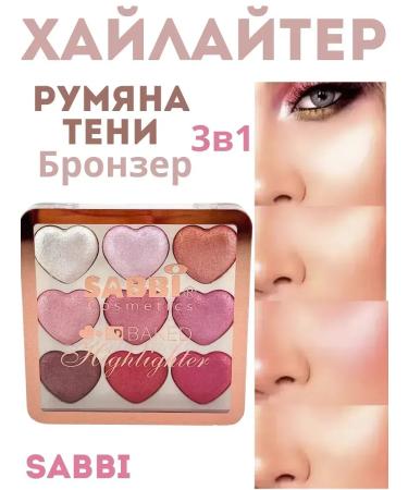 Janar brands Blue Highlighter for the face shining dry from sabbi n 11