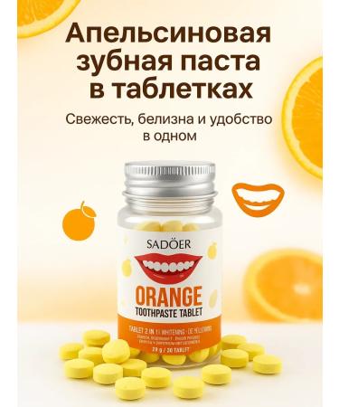 GM0211 Toothpaste in tablets with orange taste - Buy Online on GoSupps.com