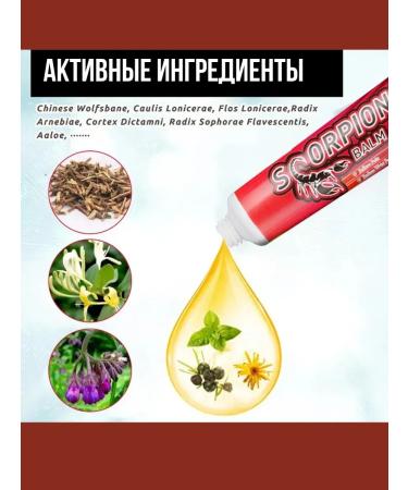 Below the baseboard Anesthetic ointment with scorpion poison for joints and muscles - Buy Online on GoSupps.com