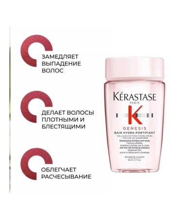 KERASTASE Hair shampoo Genesis Hydra-Fortifiant Bain 80ml - Buy Online on GoSupps.com