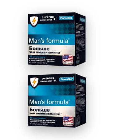 Man s formula More than polyvitamins energy+immunity 60 capsules 2 un