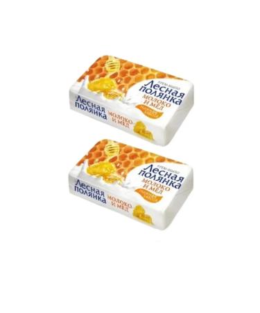 FOREST CLEARING Cream-soap milk and honey 90 g 2 pcs