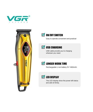 Premium-trimmer for haircuts with gold coating - Buy Online on GoSupps.com