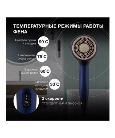 Energetic hair dryer with a capacity of 2400W and stylish design - Buy Online on GoSupps.com