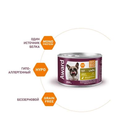 AWARD Wet feed for dogs duck and lingonberry 200g x 24pcs - Buy Online on GoSupps.com