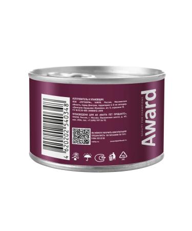 AWARD Wet feed for dogs duck and lingonberry 200g x 24pcs - Buy Online on GoSupps.com