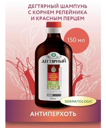 mirrolla Tar shampoo with the root of the burdock and red pepper - Buy Online on GoSupps.com