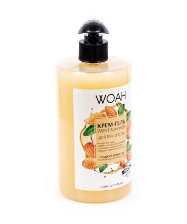 WOAHQB Cream-gel for hands and body sweet almonds 650 ml 2 pcs - Buy Online on GoSupps.com