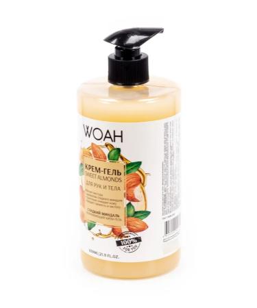 WOAHQB Cream-gel for hands and body sweet almonds 650 ml 2 pcs - Buy Online on GoSupps.com