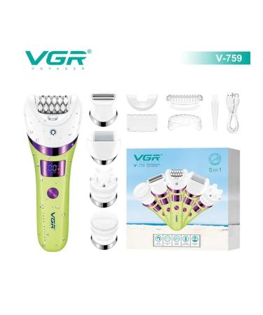 Multifunctional 5B1 epilator in stylish green design - Buy Online on GoSupps.com