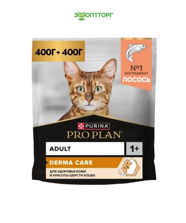 PURINA ONE Dry food for cats for skin and wool salmon 800 g