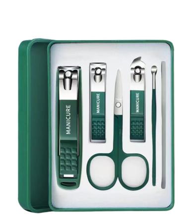 Set of manicure and pedicure in a case of 6 objects green - Buy Online on GoSupps.com